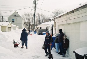 Canon A35F, Chicago Blizzard 2011, Cleaning our Alley